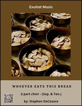 Whoever Eats This Bread Two-Part Mixed choral sheet music cover